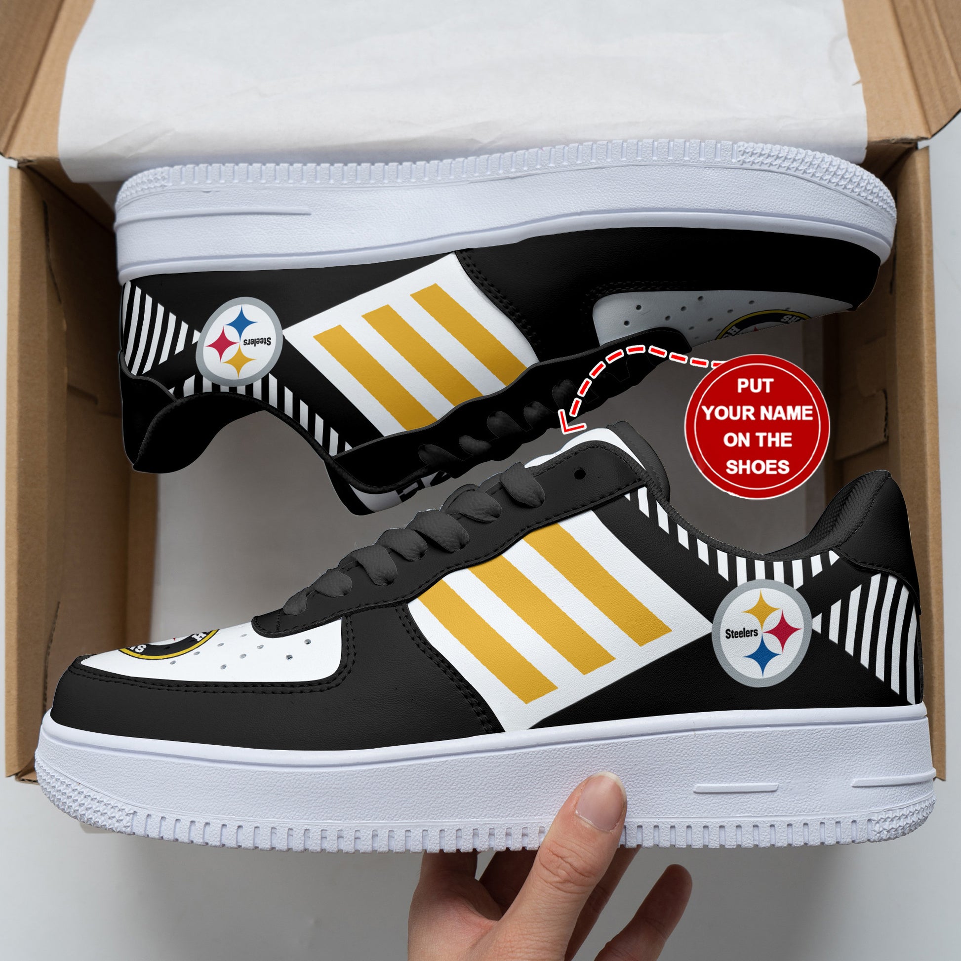 Footwearstorm Pittsburgh Steelers NFL Air Low-Top Sneakers Shoes For Men And Women 1205483
