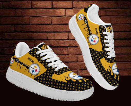 Footwearstorm Pittsburgh Steelers NFL Air Low-Top Sneakers Shoes For Men And Women 1205562