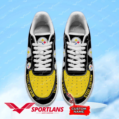 Footwearstorm Pittsburgh Steelers NFL Air Low-Top Sneakers Shoes For Men And Women 1205697