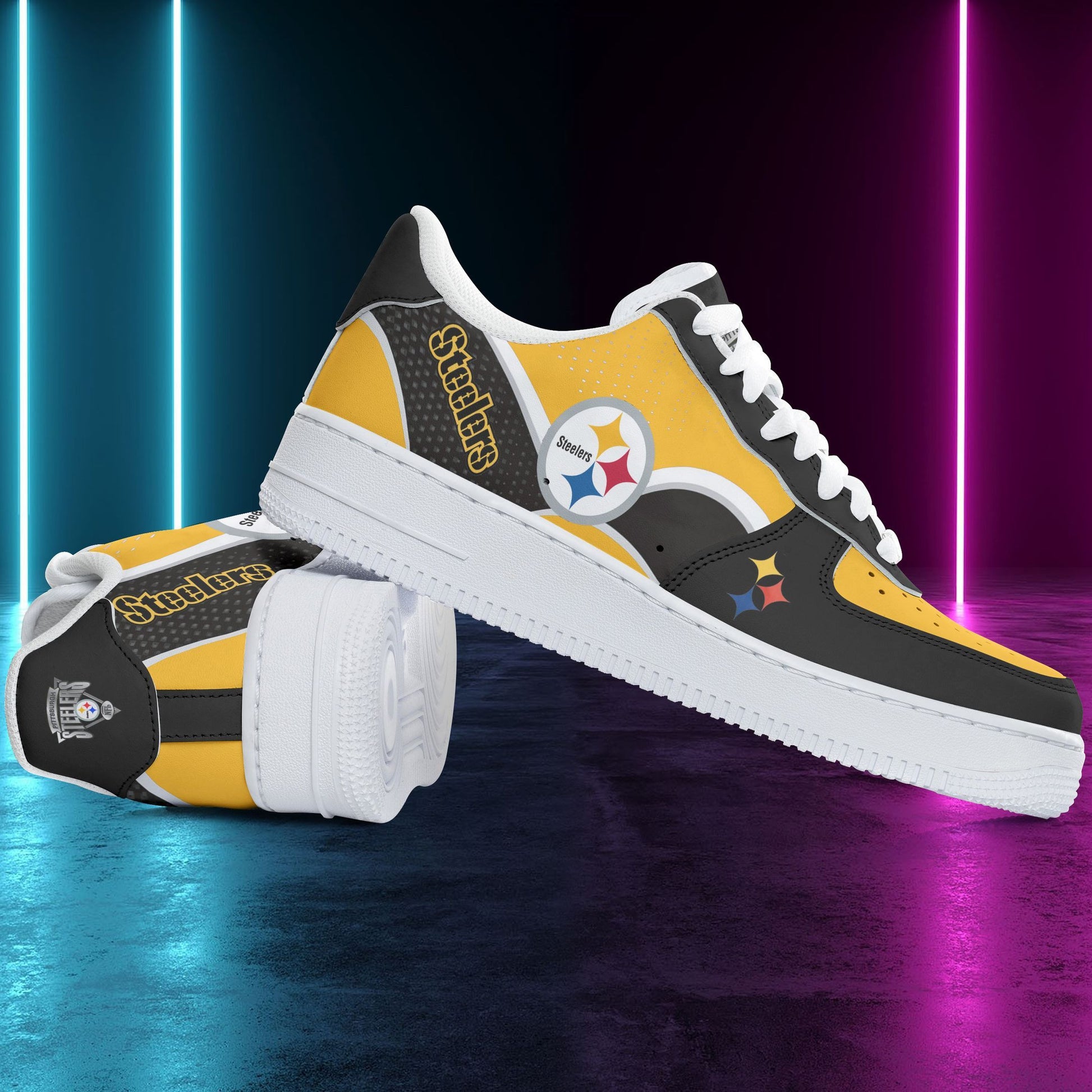 Footwearstorm Pittsburgh Steelers NFL Air Low-Top Sneakers Shoes For Men And Women 1205500