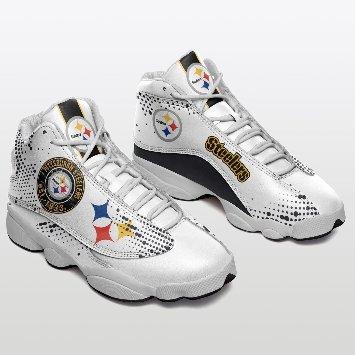 Footwearstorm Pittsburgh Steelers NFL AJ13 Sneakers Shoes For Men And Women 2