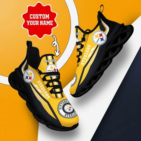 Footwearstorm Pittsburgh Steelers NFL Max Soul Shoes Sneakers For Men And Women 9