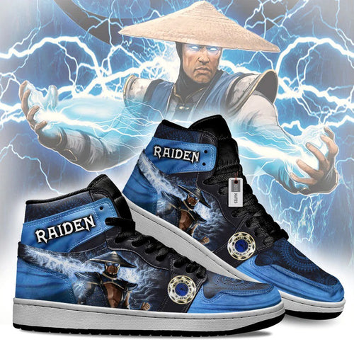 Footwearstorm Raiden Mortal Kombat AJ1 High Sneakers Shoes For Men And Women 1
