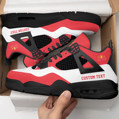 Footwearstorm Red Bull AJ4 Sneakers Shoes For Men And Women