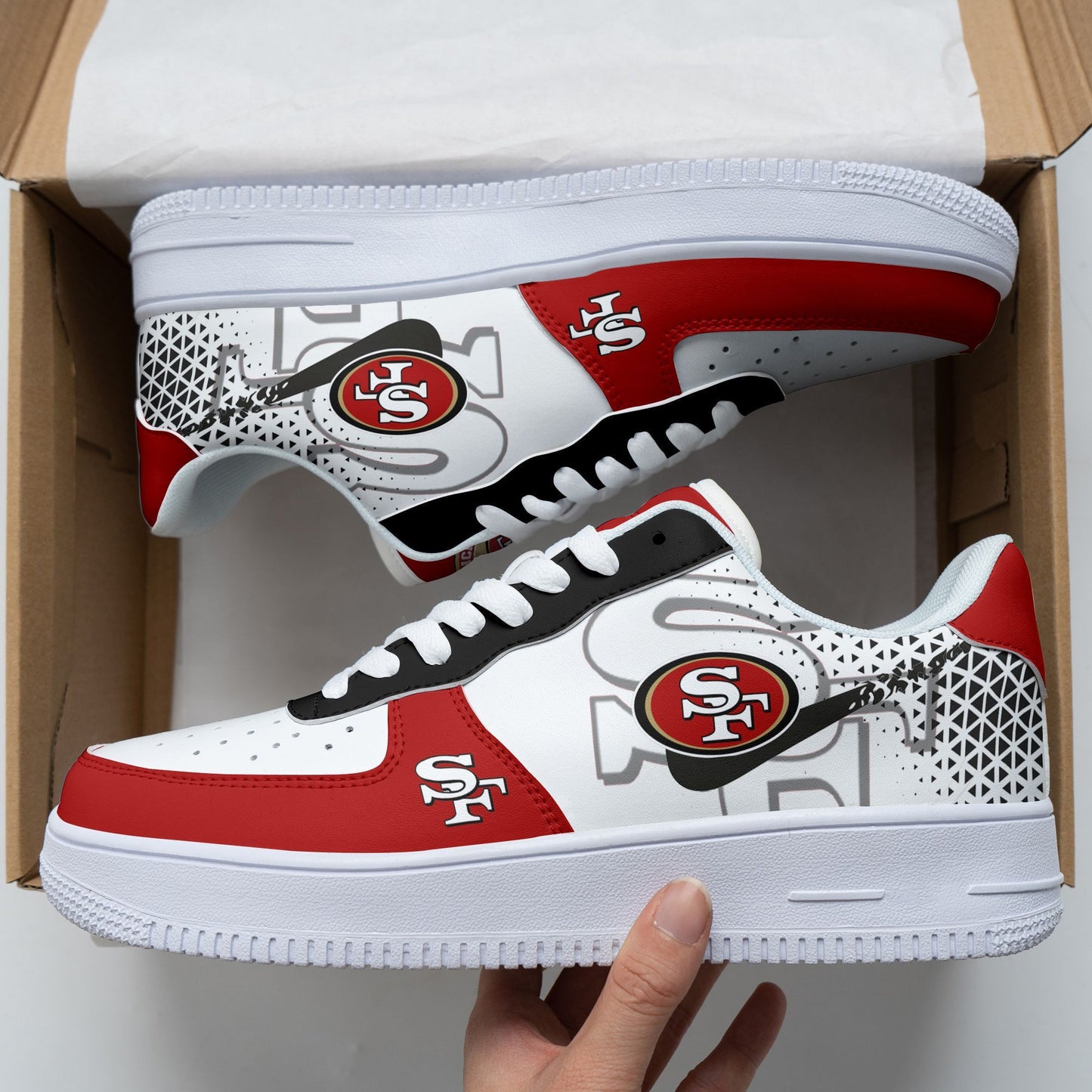 Footwearstorm San Francisco 49ers Air Low-Top Sneakers Shoes For Men And Women 120514