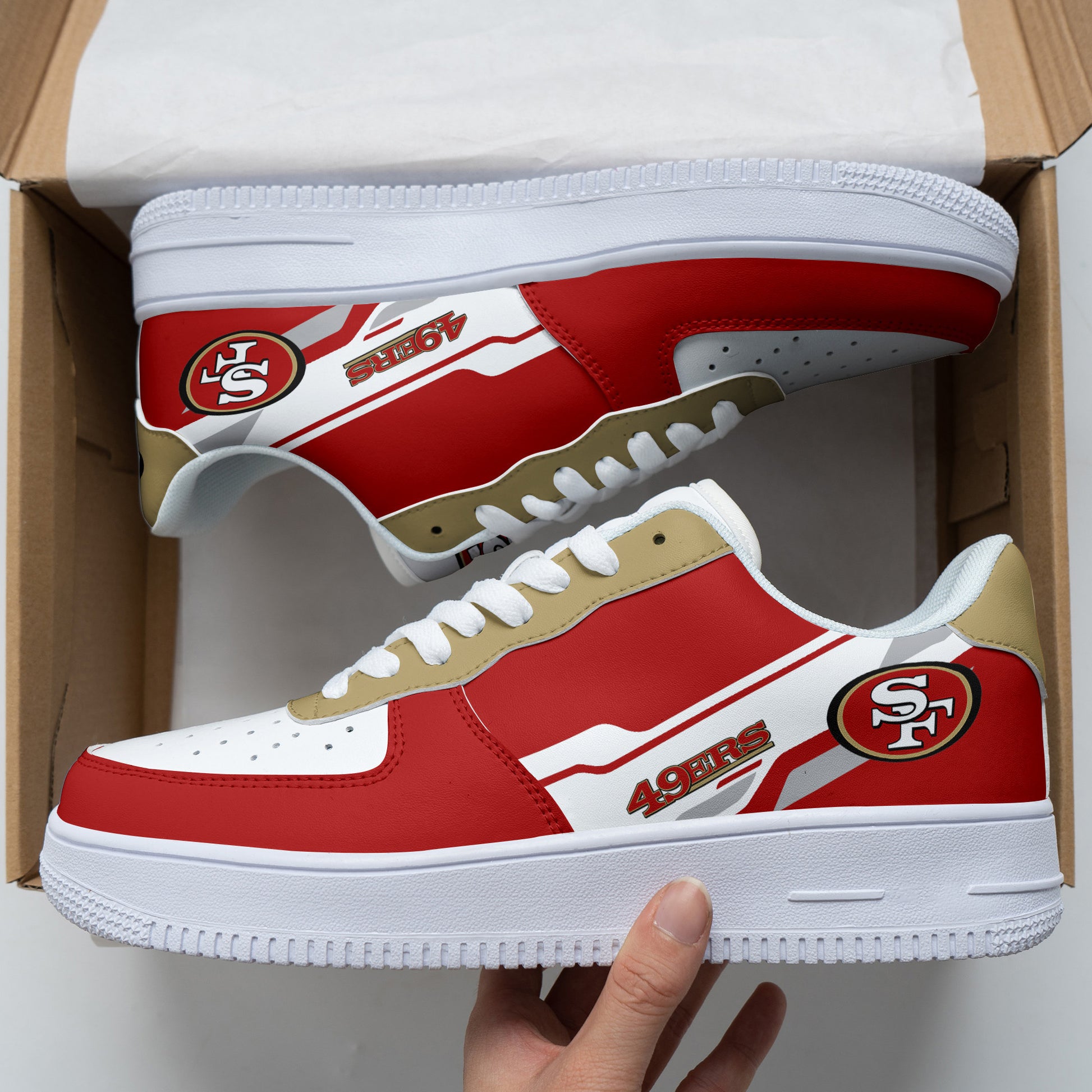 Footwearstorm San Francisco 49ers Air Low-Top Sneakers Shoes For Men And Women 120532