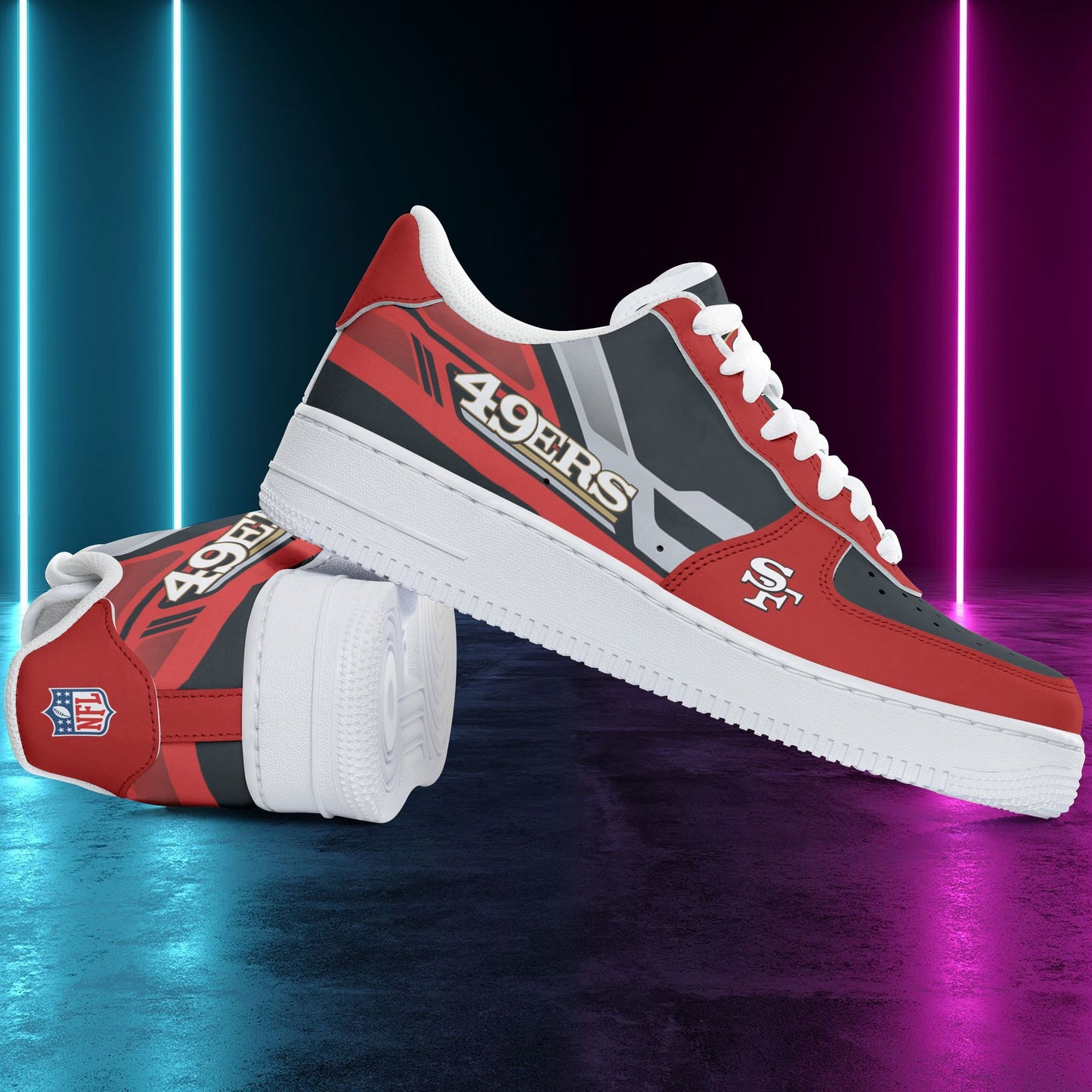 Footwearstorm San Francisco 49ers Air Low-Top Sneakers Shoes For Men And Women 120541
