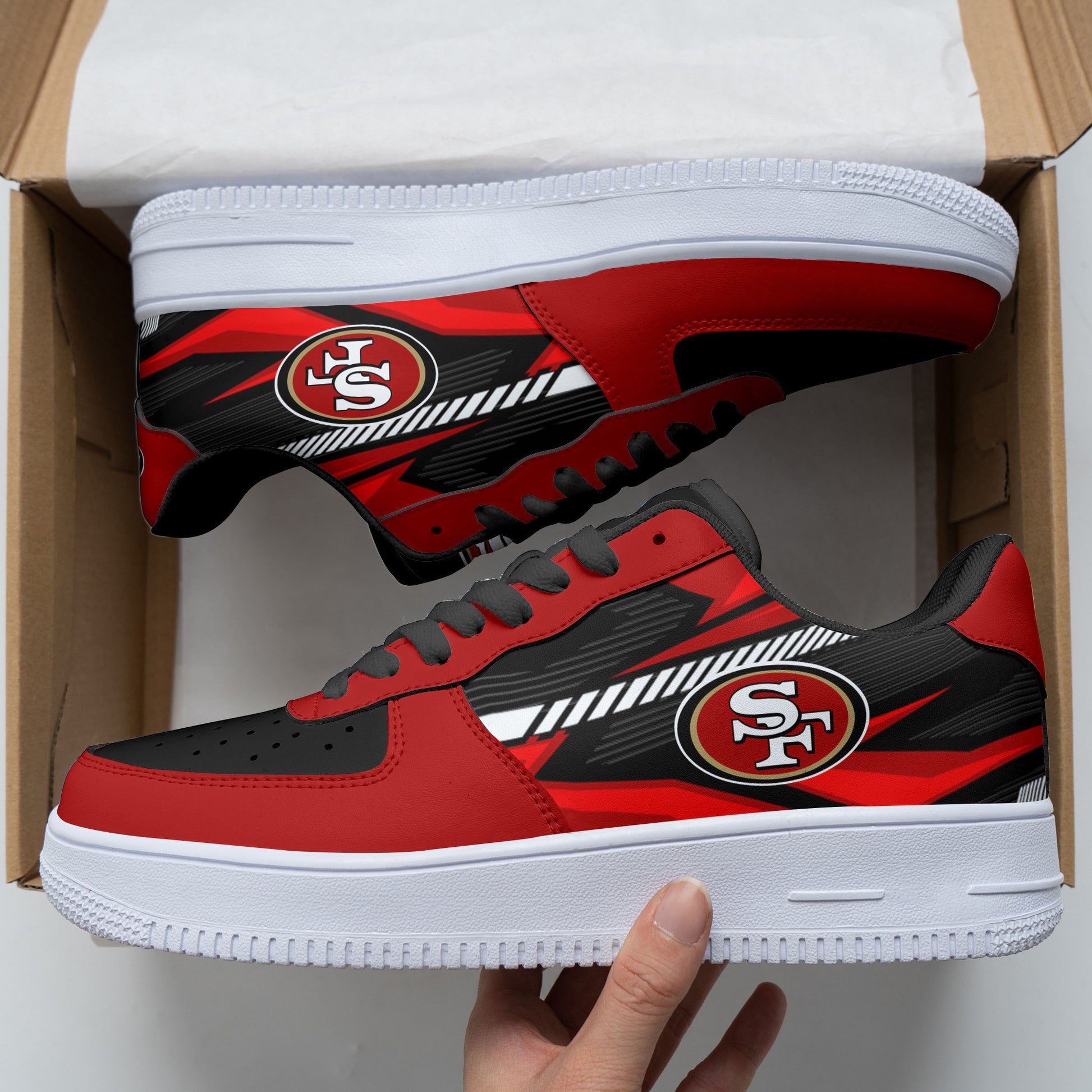 Footwearstorm San Francisco 49ers Air Low-Top Sneakers Shoes For Men And Women 120521
