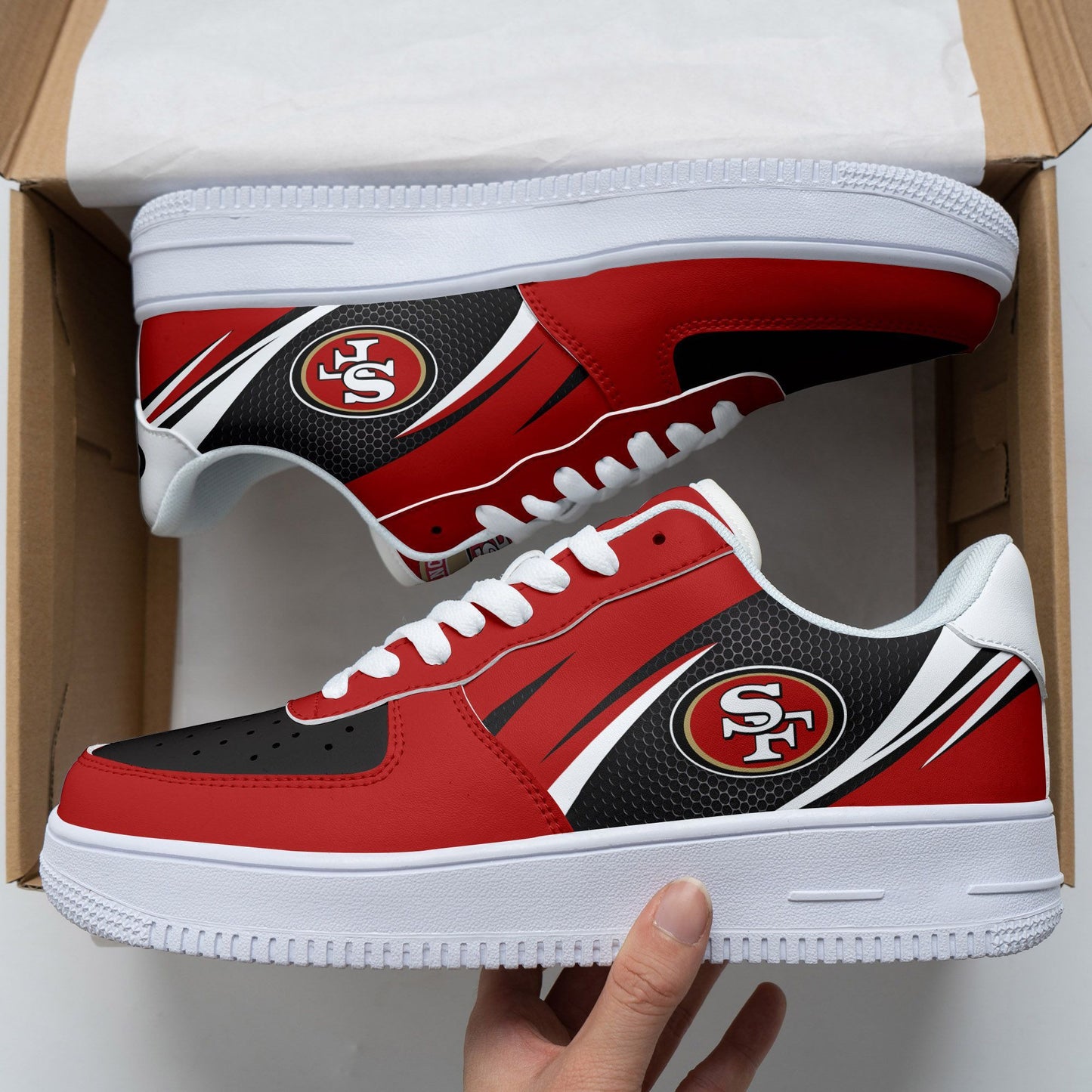 Footwearstorm San Francisco 49ers Air Low-Top Sneakers Shoes For Men And Women 120519