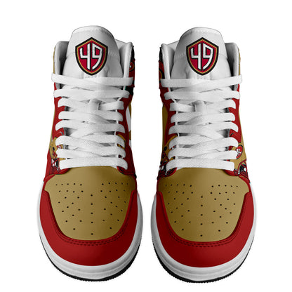 Footwearstorm San Francisco 49ers AJ1 High Sneakers Shoes For Men And Women 1