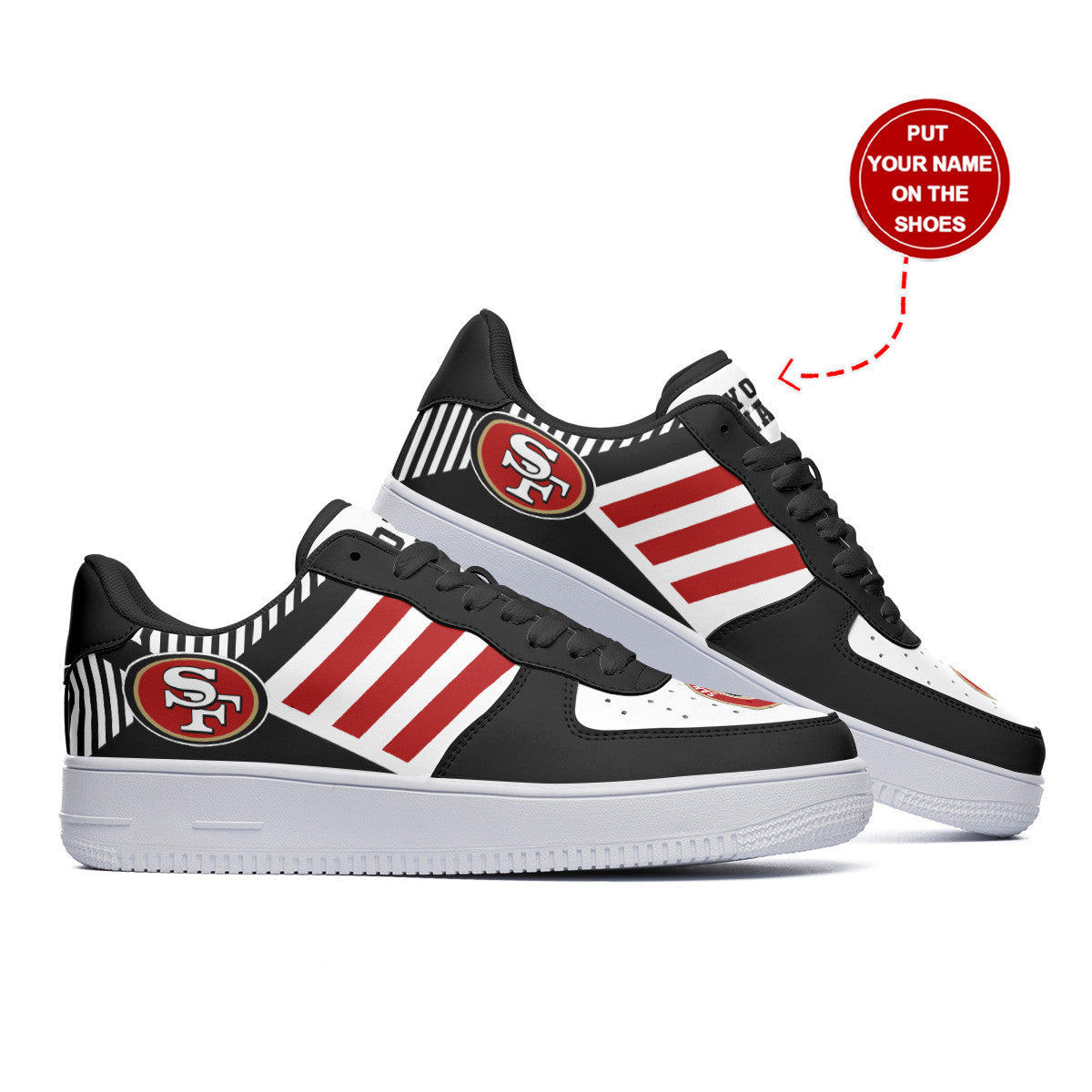 Footwearstorm San Francisco 49ers NFL Air Low-Top Sneakers Shoes For Men And Women 1205226