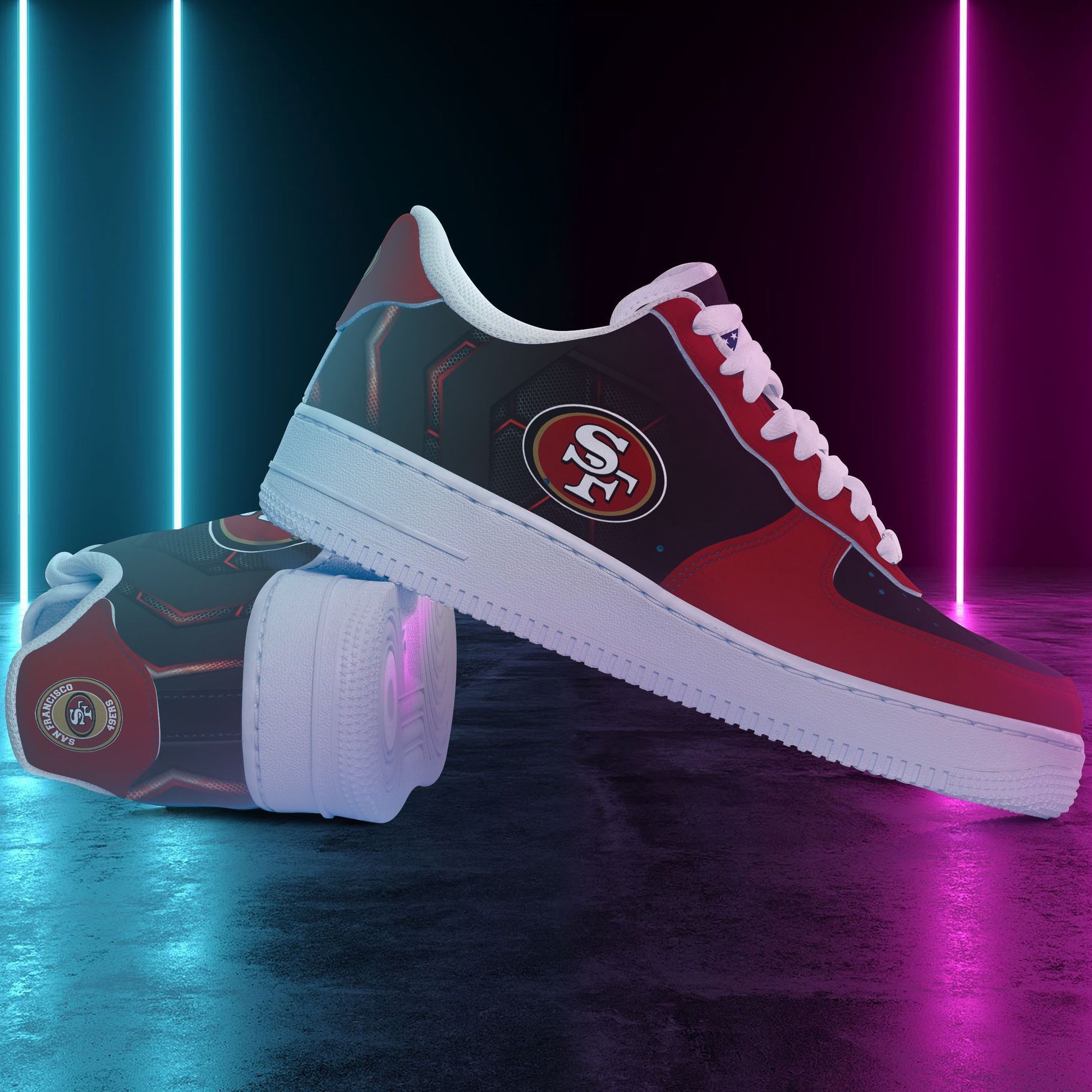 Footwearstorm San Francisco 49ers NFL Air Low-Top Sneakers Shoes For Men And Women 1205530
