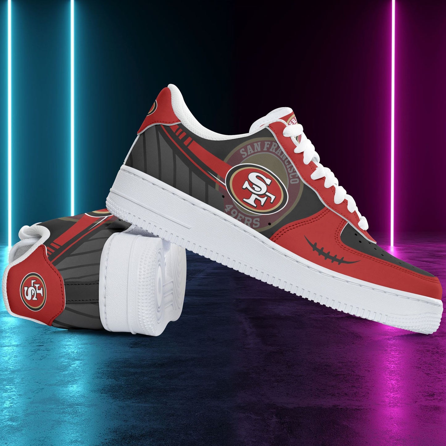 Footwearstorm San Francisco 49ers NFL Air Low-Top Sneakers Shoes For Men And Women 1205248