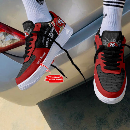 Footwearstorm San Francisco 49ers NFL Air Low-Top Sneakers Shoes For Men And Women 1205843