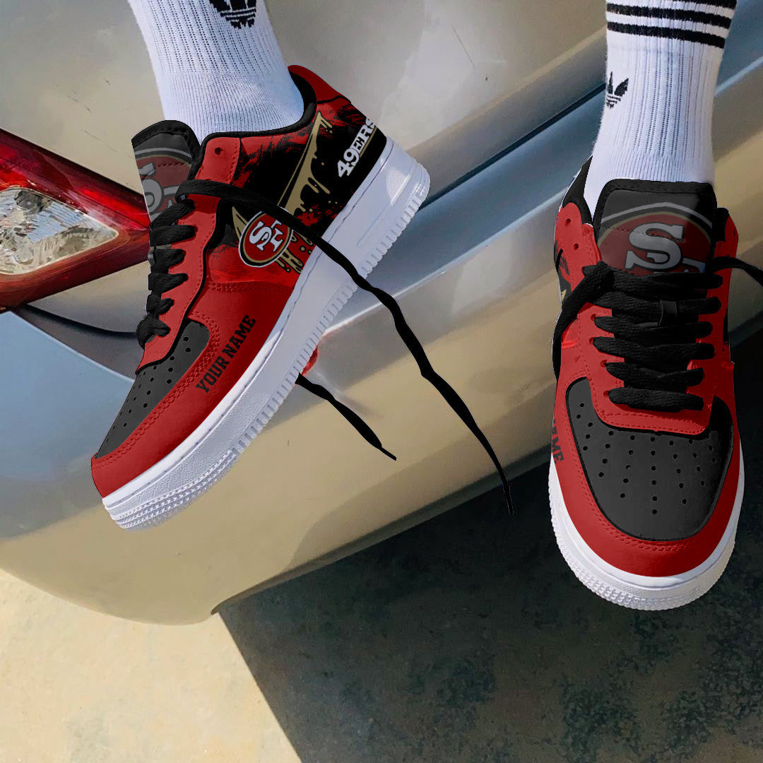 Footwearstorm San Francisco 49ers NFL Air Low-Top Sneakers Shoes For Men And Women 1205845