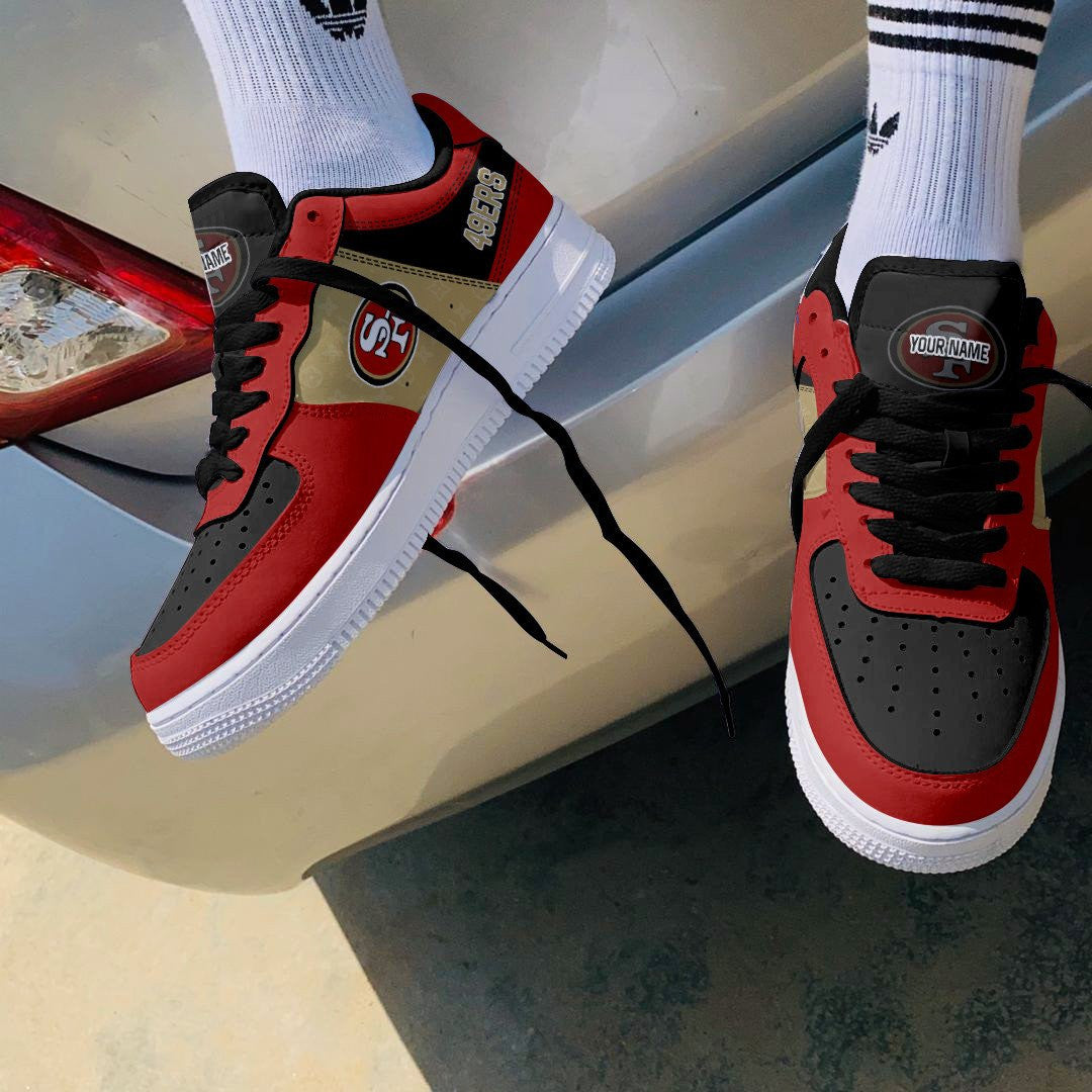 Footwearstorm San Francisco 49ers NFL Air Low-Top Sneakers Shoes For Men And Women 1205218