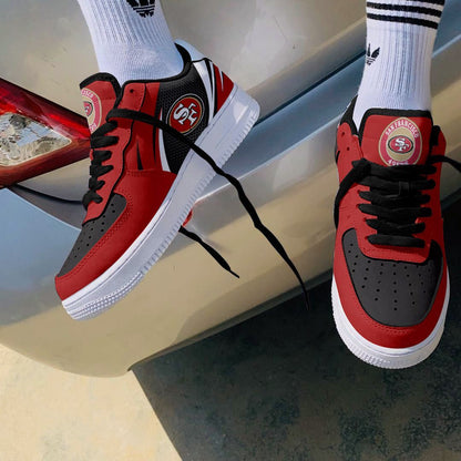Footwearstorm San Francisco 49ers NFL Air Low-Top Sneakers Shoes For Men And Women 1205242