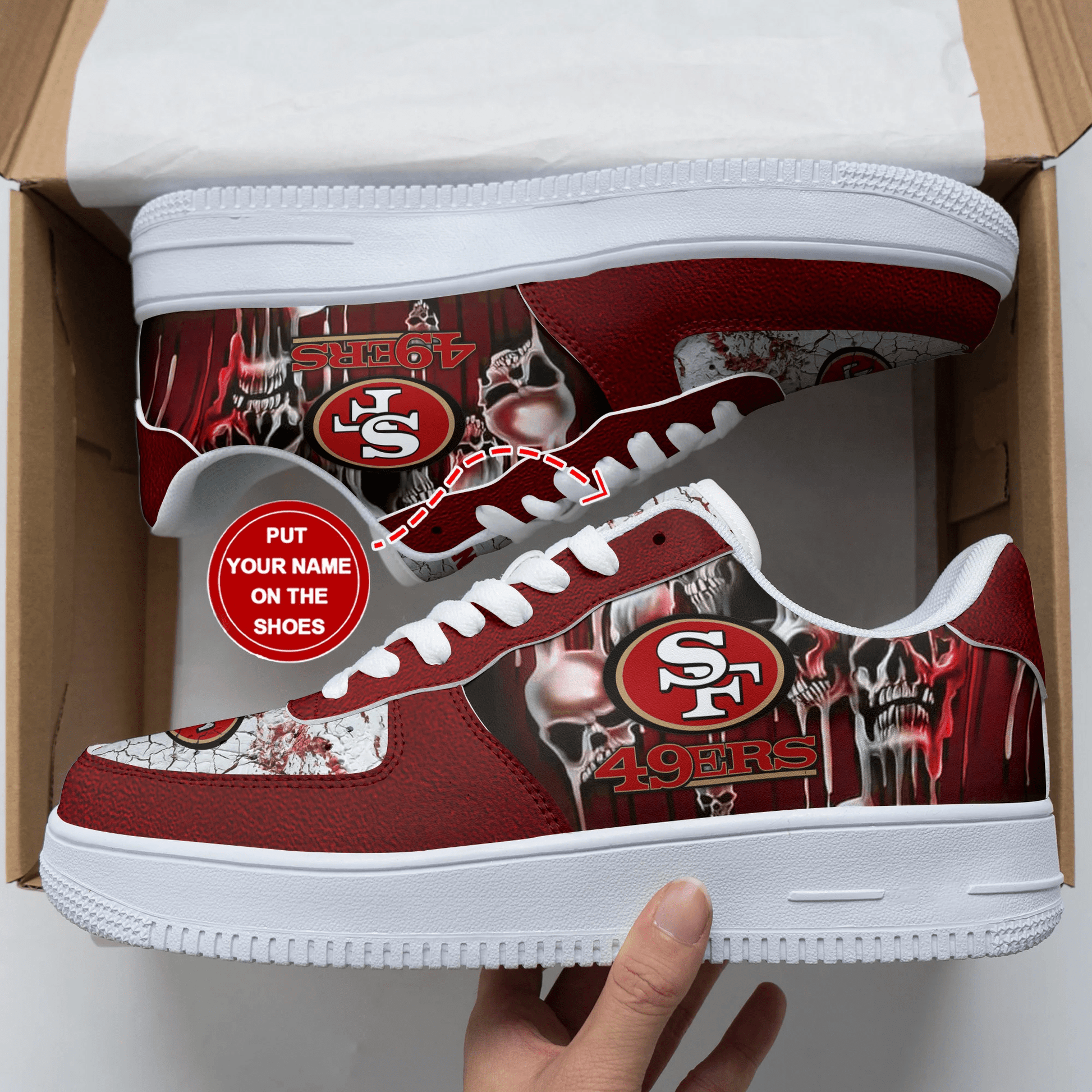 Footwearstorm San Francisco 49ers NFL Air Low-Top Sneakers Shoes For Men And Women 1205515