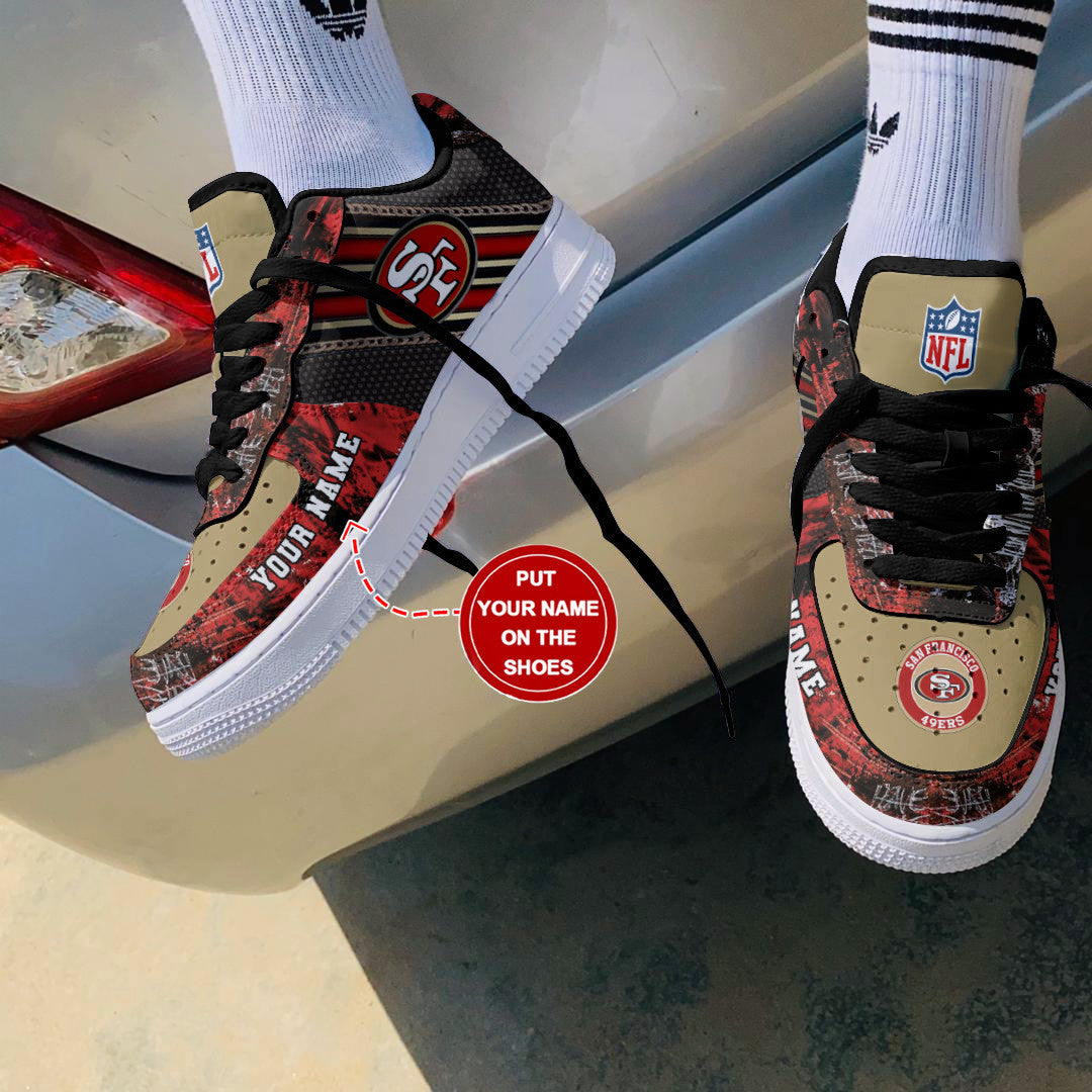 Footwearstorm San Francisco 49ers NFL Air Low-Top Sneakers Shoes For Men And Women 1205851