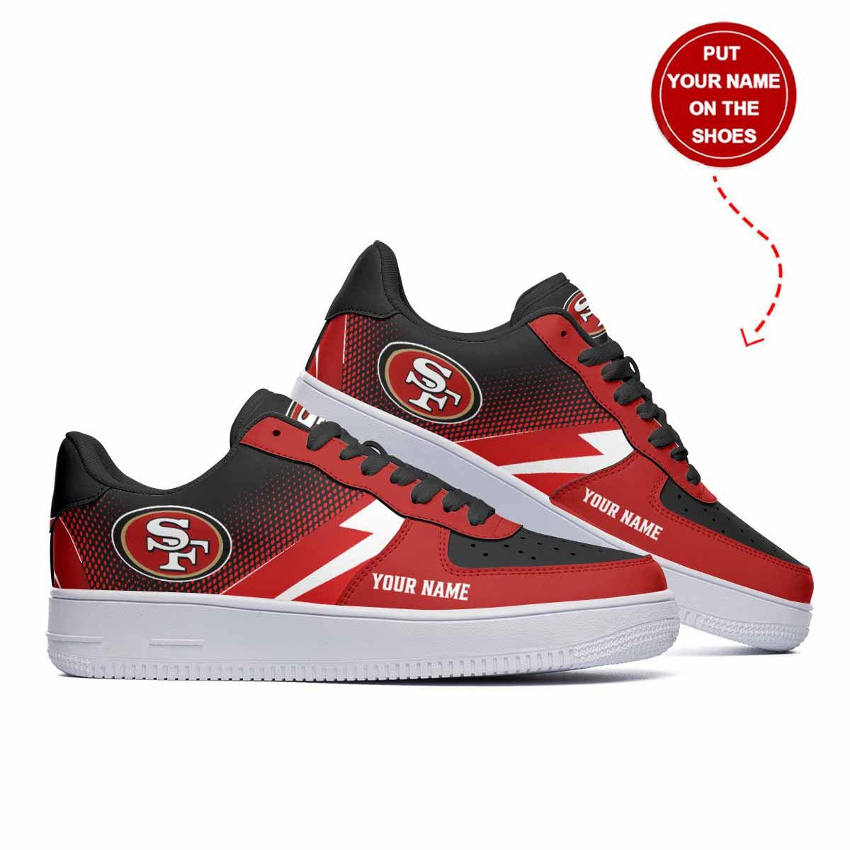 Footwearstorm San Francisco 49ers NFL Air Low-Top Sneakers Shoes For Men And Women 1205233