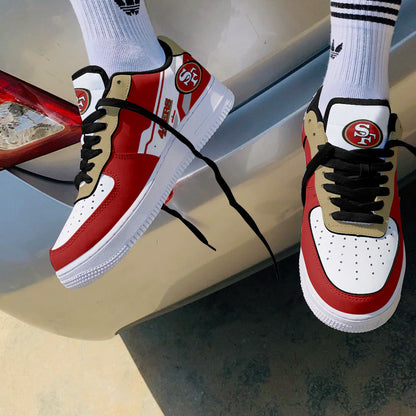 Footwearstorm San Francisco 49ers NFL Air Low-Top Sneakers Shoes For Men And Women 1205247