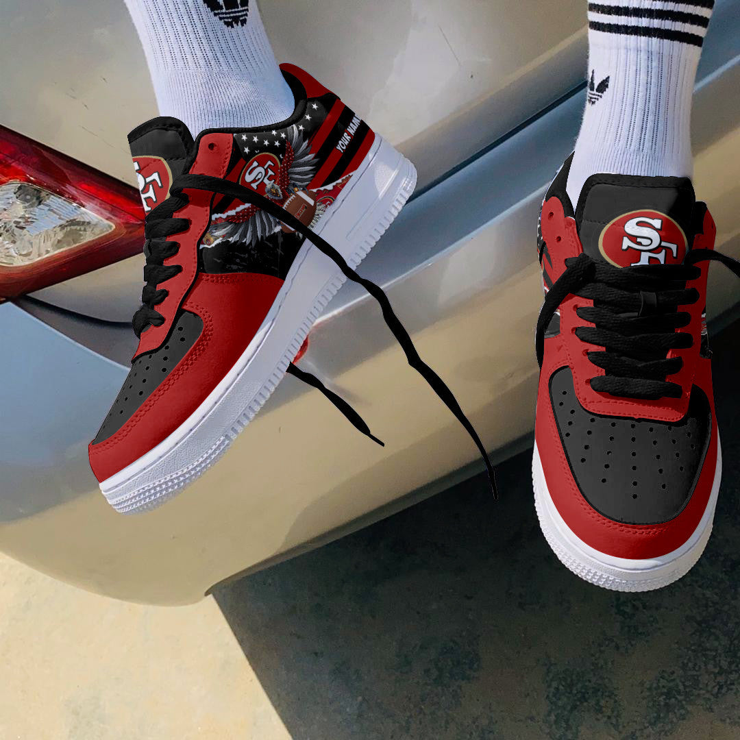 Footwearstorm San Francisco 49ers NFL Air Low-Top Sneakers Shoes For Men And Women 1205861