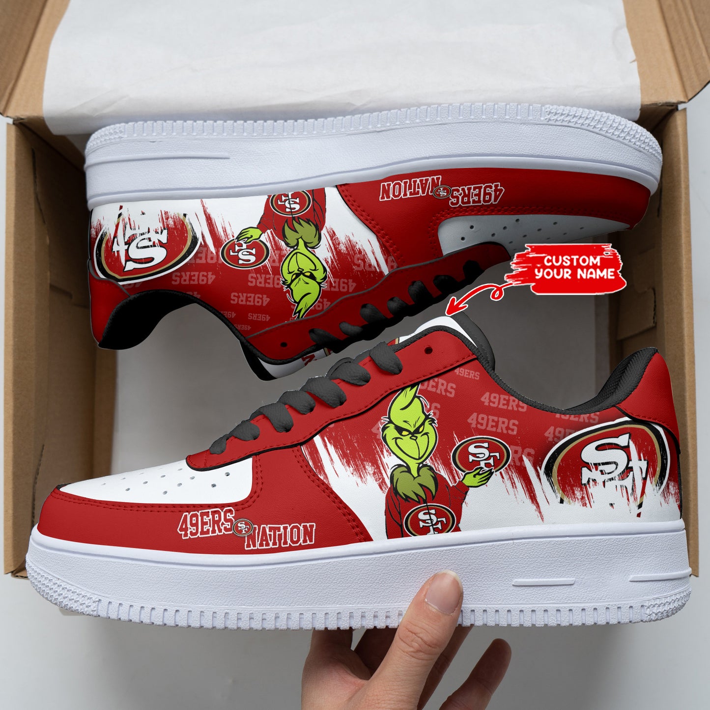 Footwearstorm San Francisco 49ers NFL Air Low-Top Sneakers Shoes For Men And Women 1205225