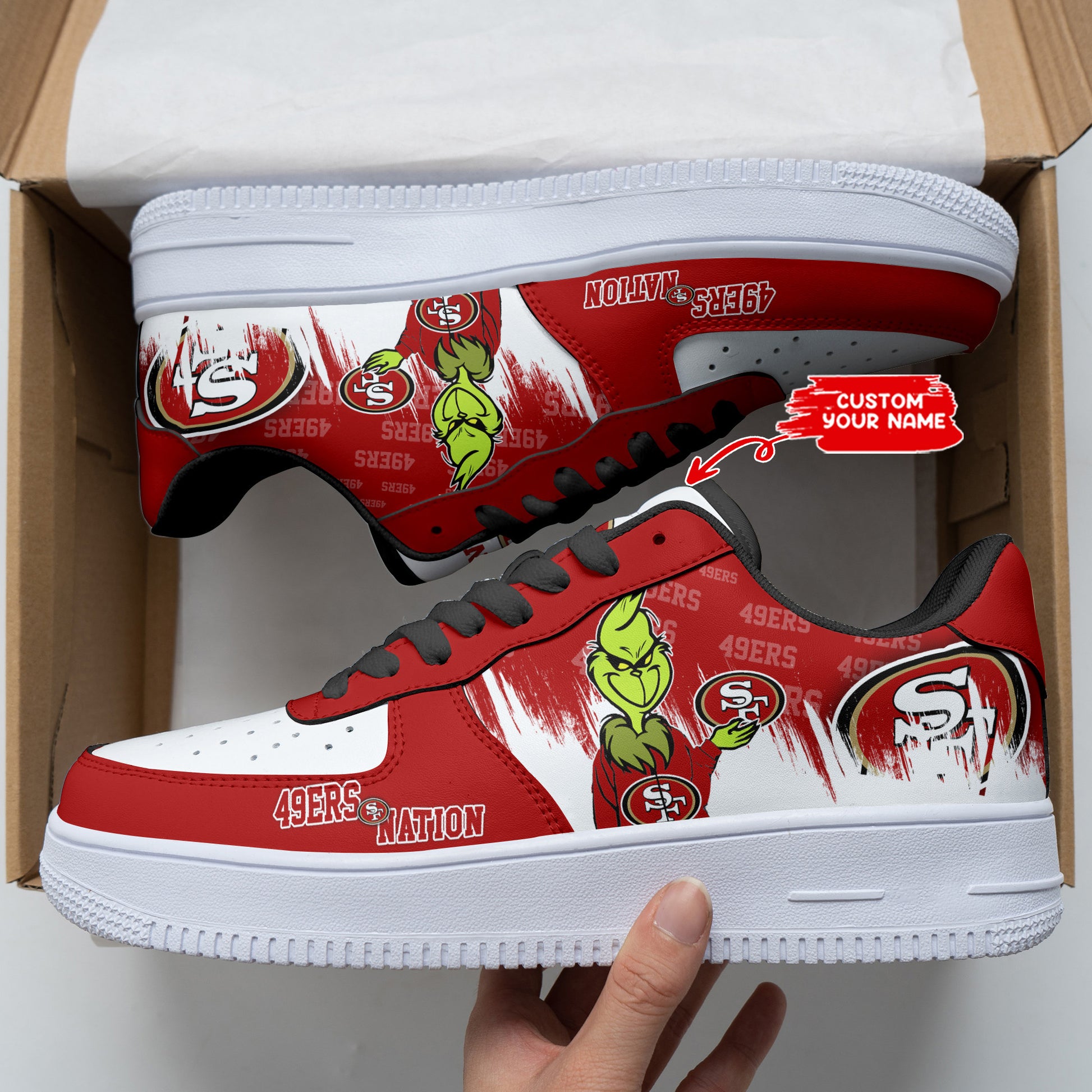 Footwearstorm San Francisco 49ers NFL Air Low-Top Sneakers Shoes For Men And Women 1205225