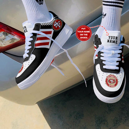 Footwearstorm San Francisco 49ers NFL Air Low-Top Sneakers Shoes For Men And Women 1205226
