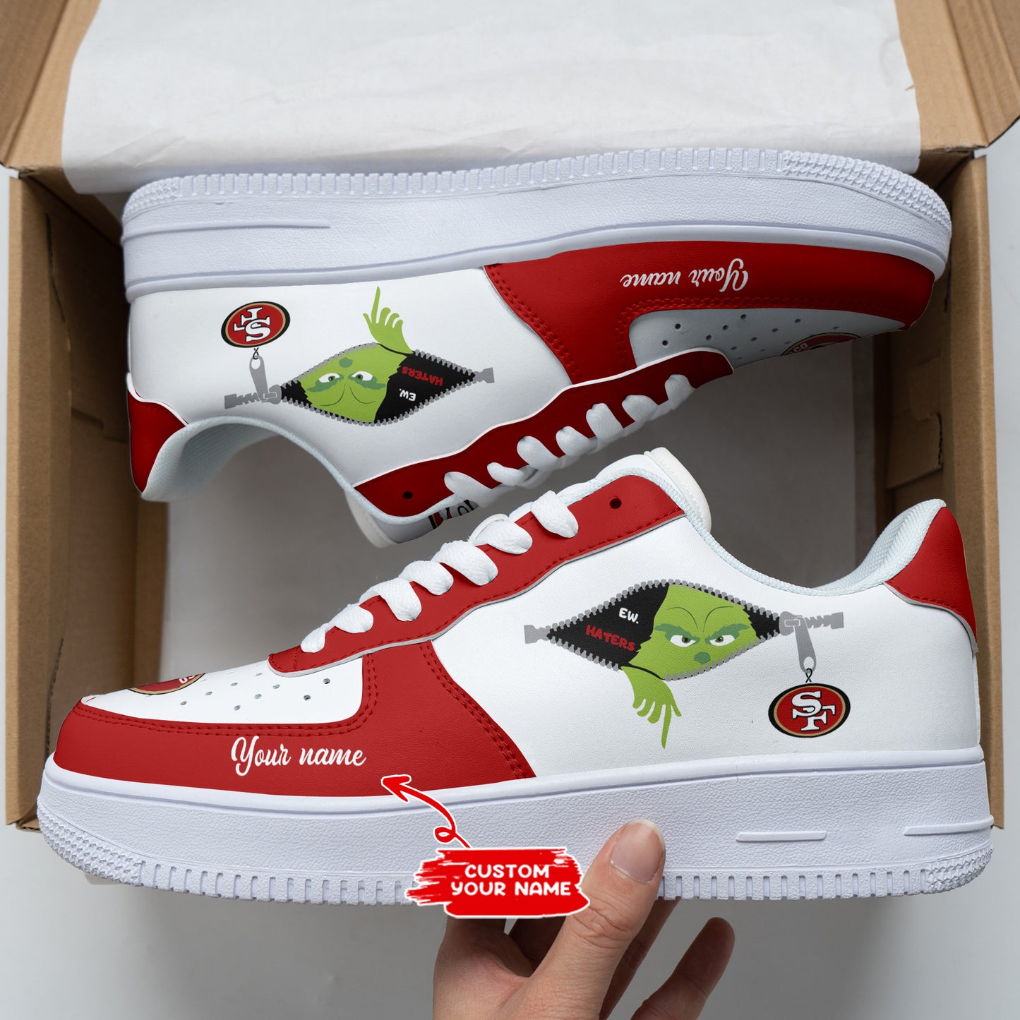 Footwearstorm San Francisco 49ers NFL Air Low-Top Sneakers Shoes For Men And Women 1205886