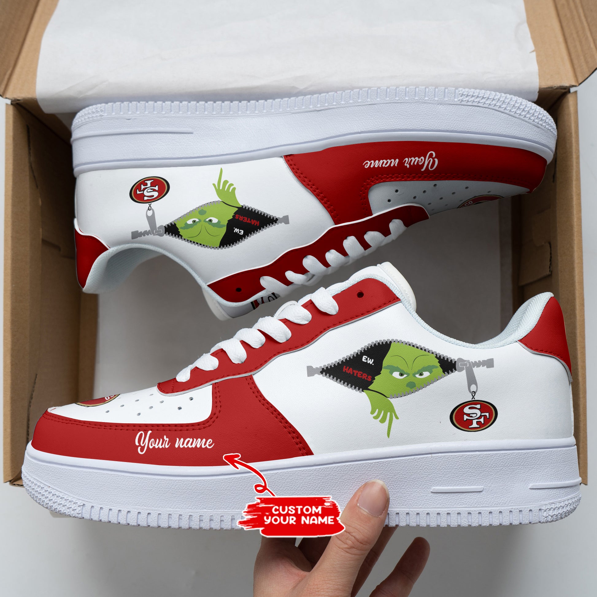 Footwearstorm San Francisco 49ers NFL Air Low-Top Sneakers Shoes For Men And Women 1205886