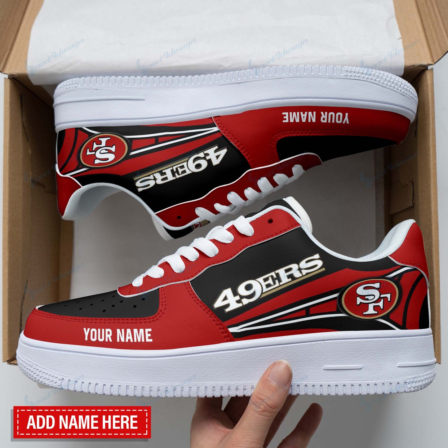 Footwearstorm San Francisco 49ers NFL Air Low-Top Sneakers Shoes For Men And Women 1205236