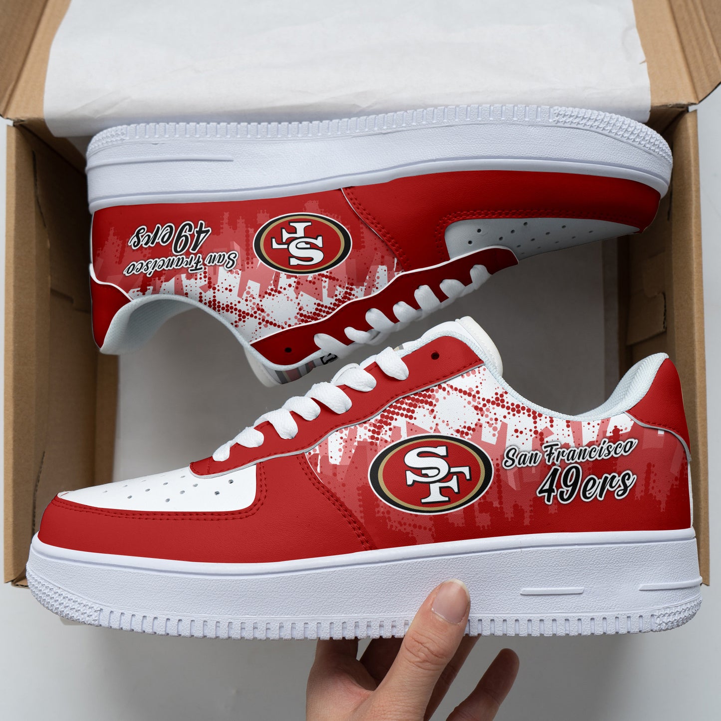 Footwearstorm San Francisco 49ers NFL Air Low-Top Sneakers Shoes For Men And Women 1205230