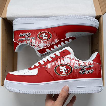 Footwearstorm San Francisco 49ers NFL Air Low-Top Sneakers Shoes For Men And Women 1205230