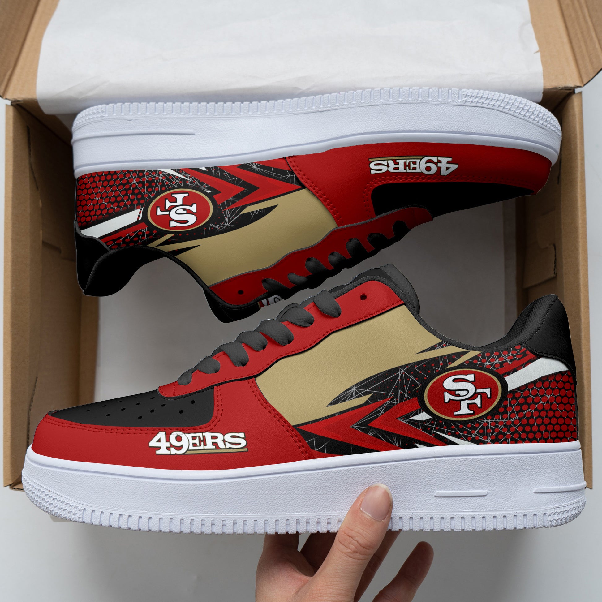 Footwearstorm San Francisco 49ers NFL Air Low-Top Sneakers Shoes For Men And Women 1205832