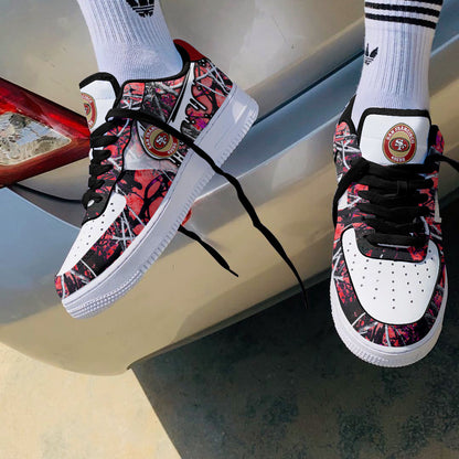 Footwearstorm San Francisco 49ers NFL Air Low-Top Sneakers Shoes For Men And Women 1205224