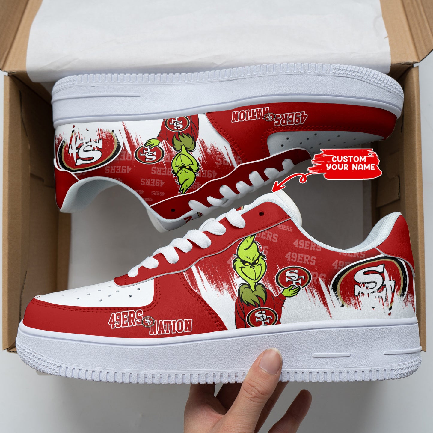 Footwearstorm San Francisco 49ers NFL Air Low-Top Sneakers Shoes For Men And Women 1205225