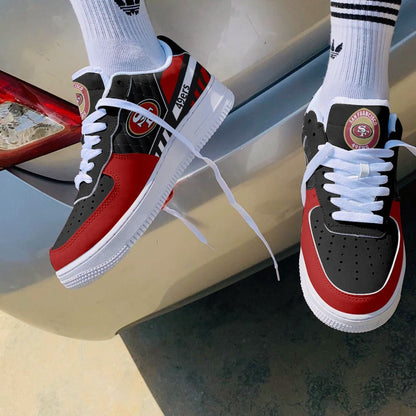Footwearstorm San Francisco 49ers NFL Air Low-Top Sneakers Shoes For Men And Women 1205243