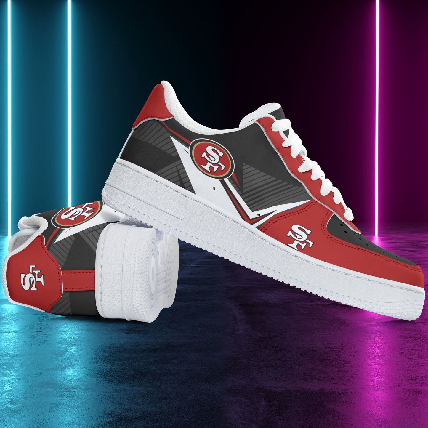 Footwearstorm San Francisco 49ers NFL Air Low-Top Sneakers Shoes For Men And Women 1205827