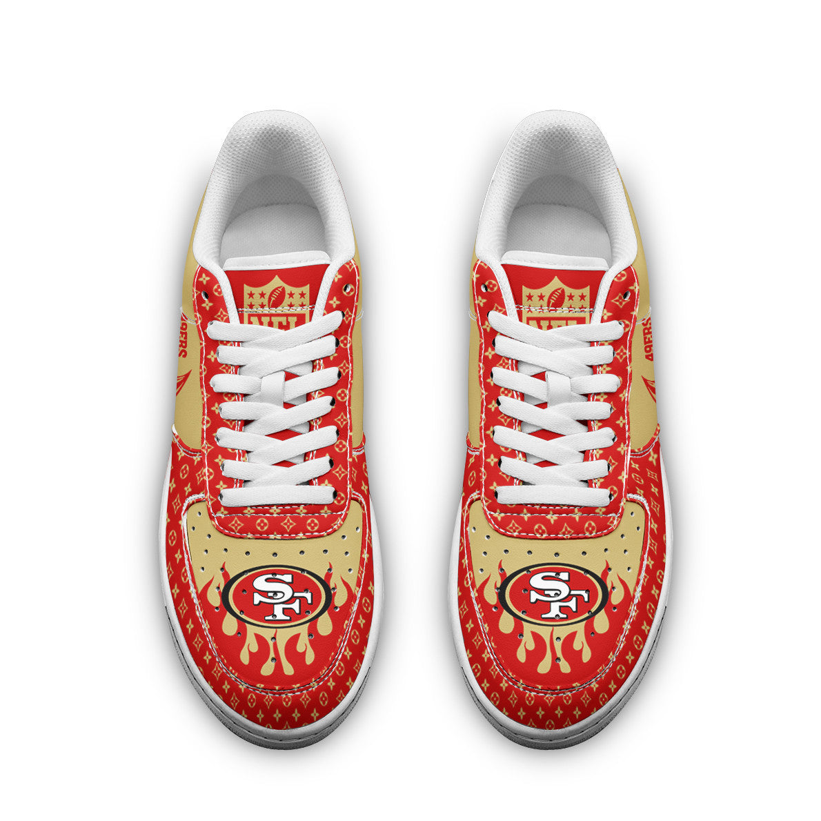 Footwearstorm San Francisco 49ers NFL Air Low-Top Sneakers Shoes For Men And Women 1205842