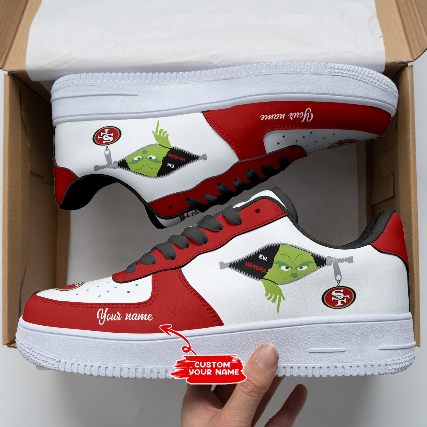 Footwearstorm San Francisco 49ers NFL Air Low-Top Sneakers Shoes For Men And Women 1205191