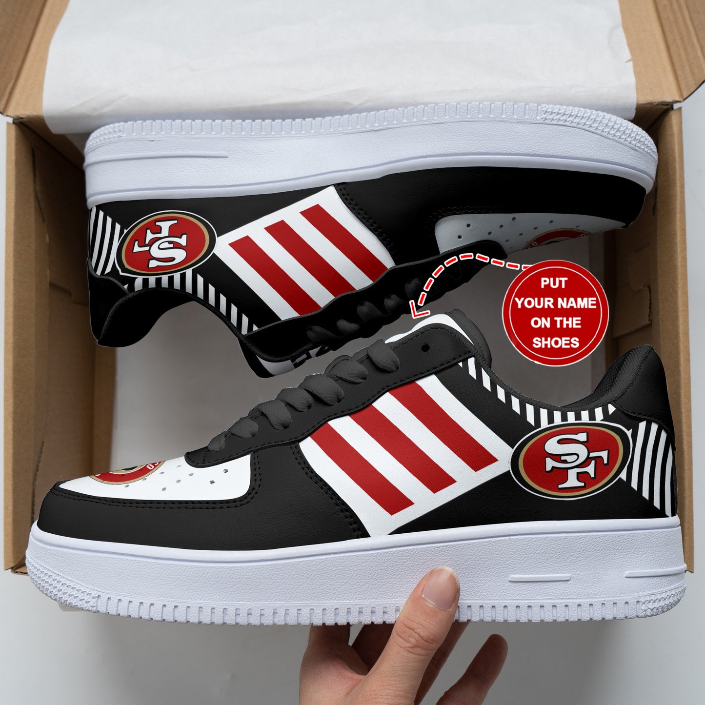 Footwearstorm San Francisco 49ers NFL Air Low-Top Sneakers Shoes For Men And Women 1205226