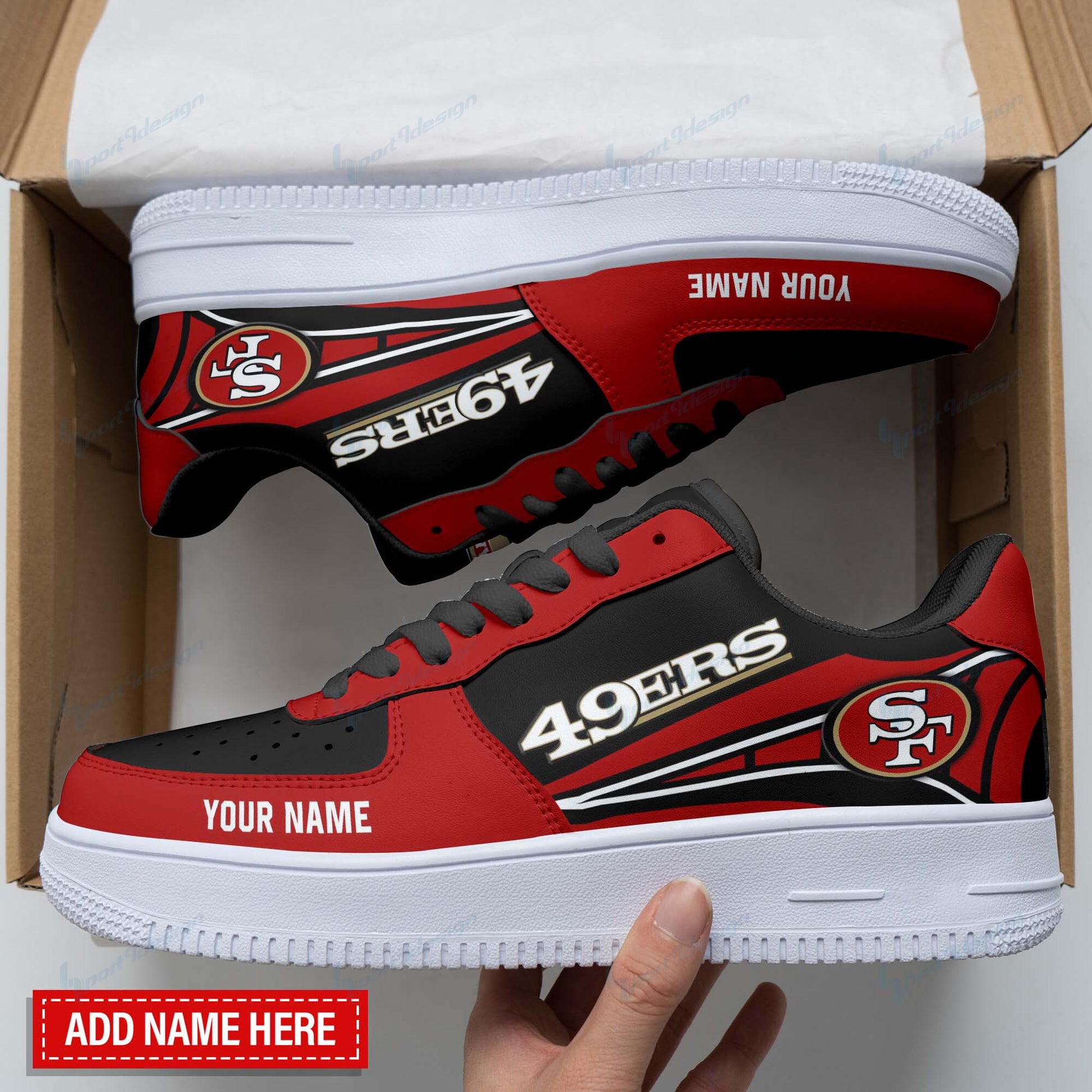 Footwearstorm San Francisco 49ers NFL Air Low-Top Sneakers Shoes For Men And Women 1205236