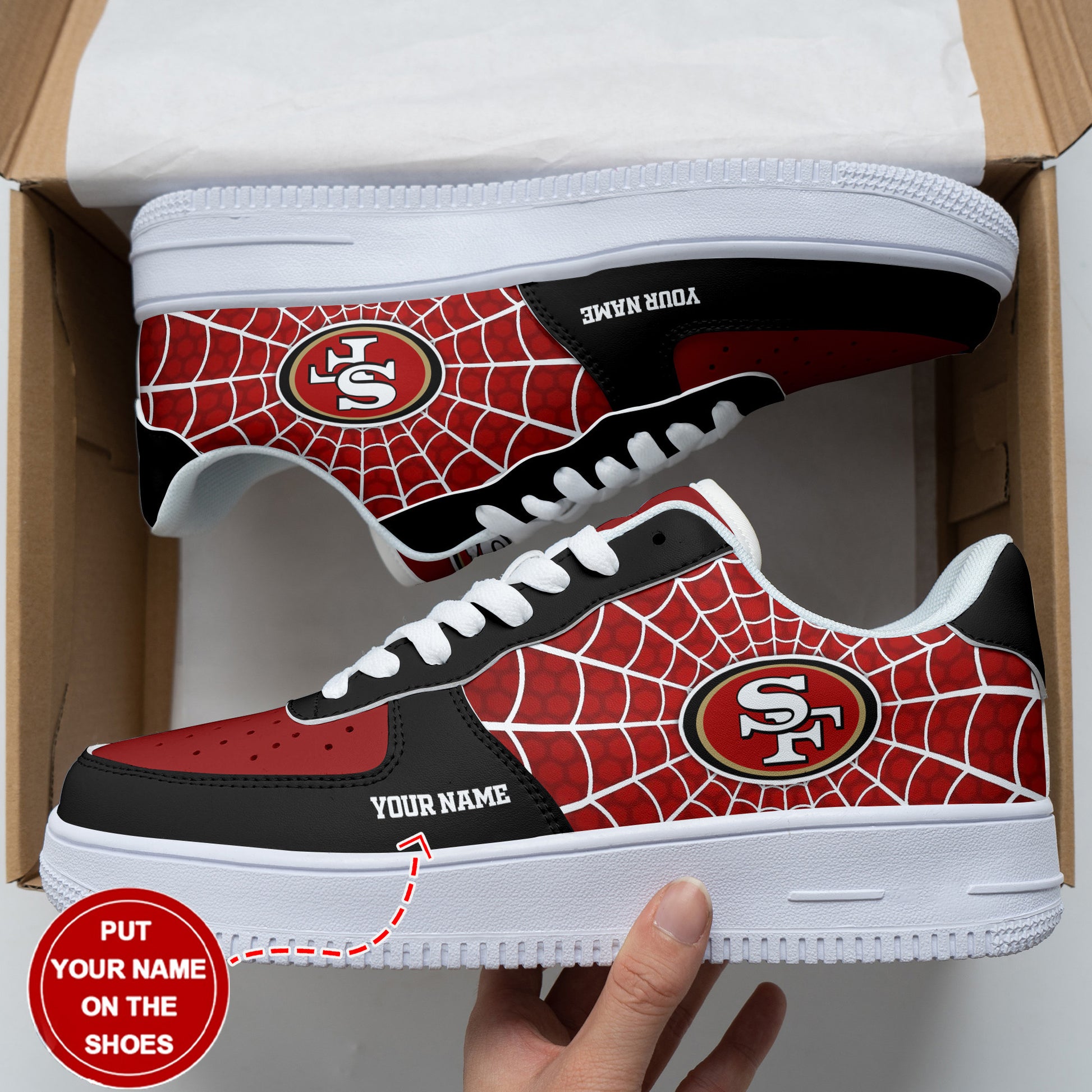 Footwearstorm San Francisco 49ers NFL Air Low-Top Sneakers Shoes For Men And Women 1205221