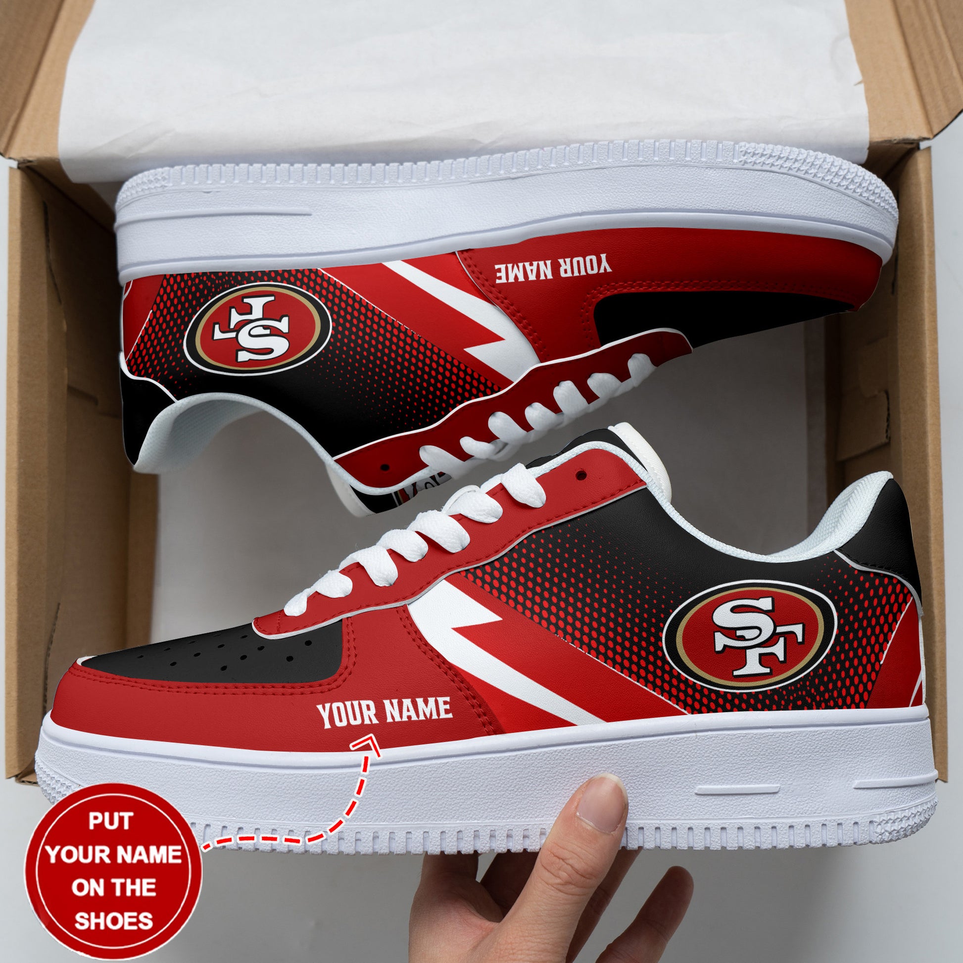 Footwearstorm San Francisco 49ers NFL Air Low-Top Sneakers Shoes For Men And Women 1205836