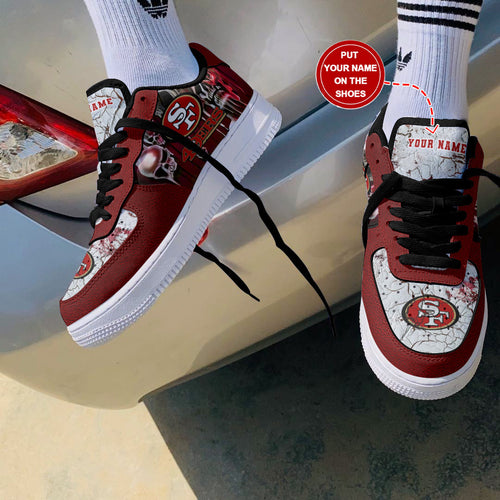 Footwearstorm San Francisco 49ers NFL Air Low-Top Sneakers Shoes For Men And Women 1205515