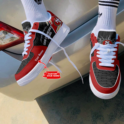 Footwearstorm San Francisco 49ers NFL Air Low-Top Sneakers Shoes For Men And Women 1205843
