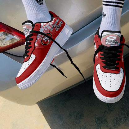 Footwearstorm San Francisco 49ers NFL Air Low-Top Sneakers Shoes For Men And Women 1205230
