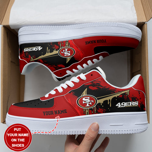 Footwearstorm San Francisco 49ers NFL Air Low-Top Sneakers Shoes For Men And Women 1205845