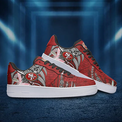 Footwearstorm San Francisco 49ers NFL Air Low-Top Sneakers Shoes For Men And Women 1205185